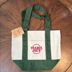 Trader Joe’s Mini Canvas Tote Bag NWT